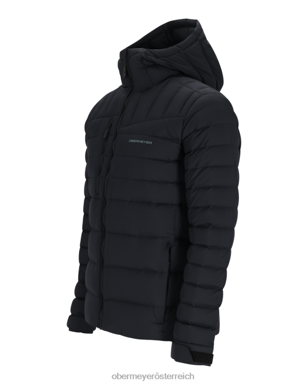 Klaus Daunen-Kapuzenpullover Obermeyer Schwarz R20L8436 Kleidung