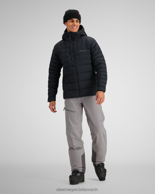 Klaus Daunen-Kapuzenpullover Obermeyer Schwarz R20L8436 Kleidung