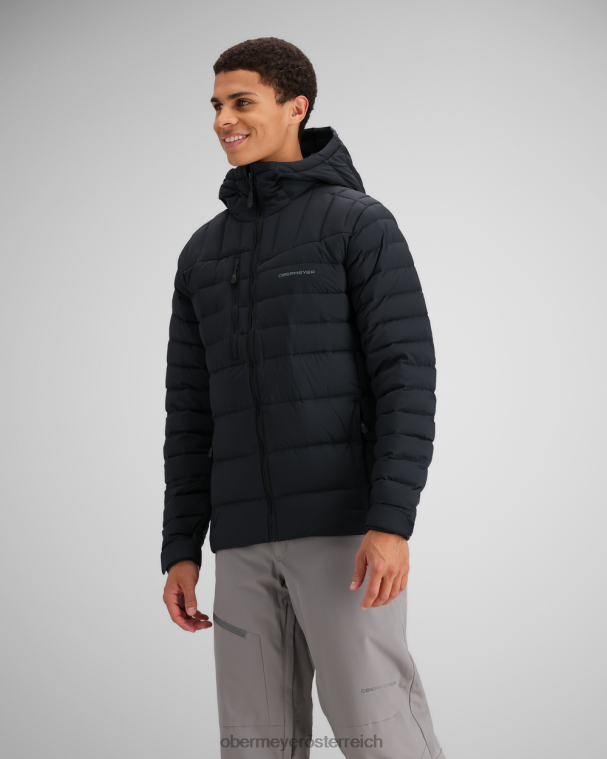 Klaus Daunen-Kapuzenpullover Obermeyer Schwarz R20L8436 Kleidung