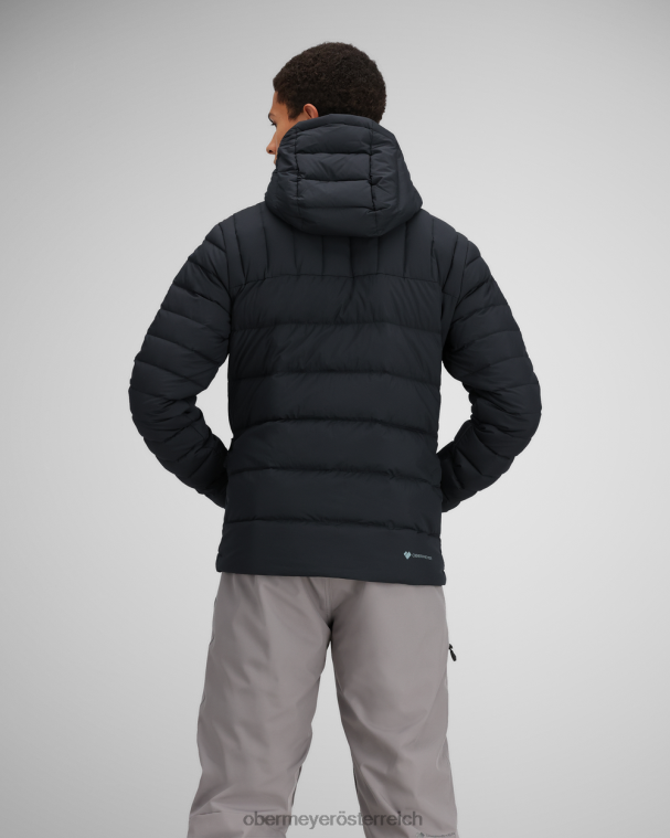 Klaus Daunen-Kapuzenpullover Obermeyer Schwarz R20L8436 Kleidung