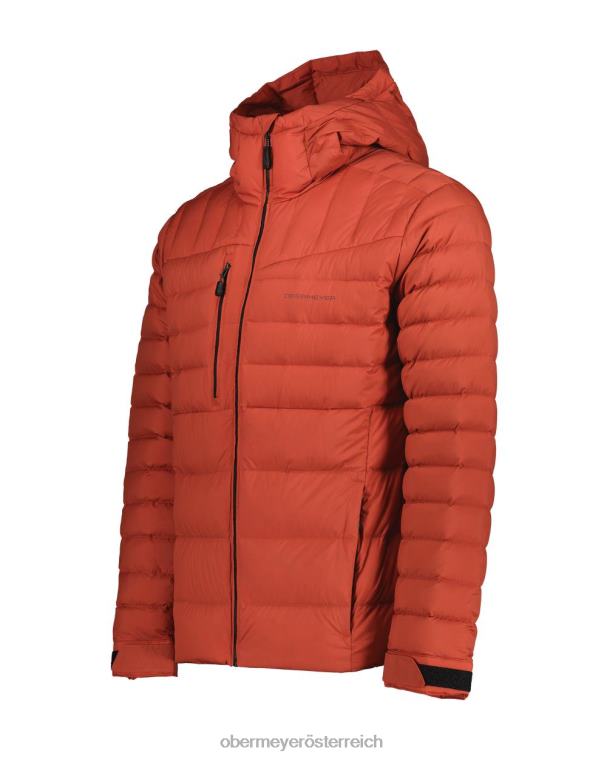 Klaus Daunen-Kapuzenpullover Obermeyer rostrot R20L8438 Kleidung