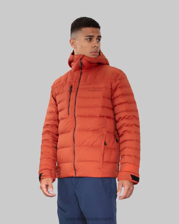 Klaus Daunen-Kapuzenpullover Obermeyer rostrot R20L8438 Kleidung