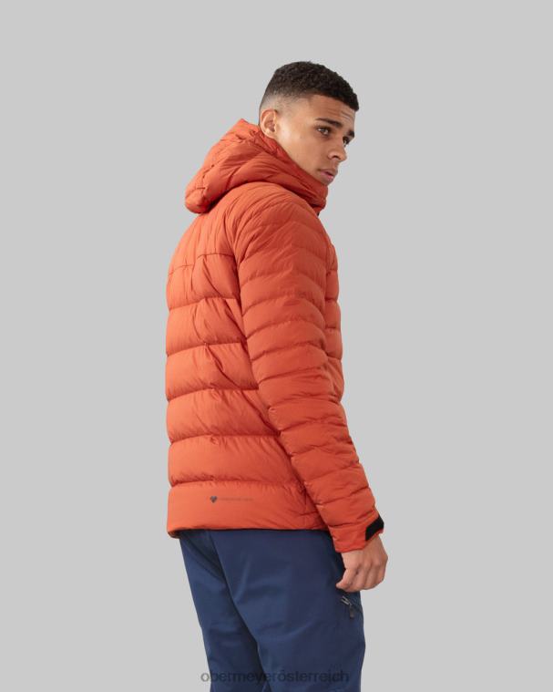 Klaus Daunen-Kapuzenpullover Obermeyer rostrot R20L8438 Kleidung