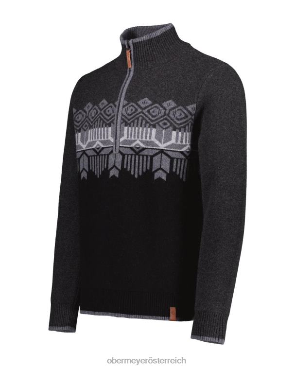 Brady Pullover mit halbem Reißverschluss Obermeyer Kohle R20L8464 Kleidung