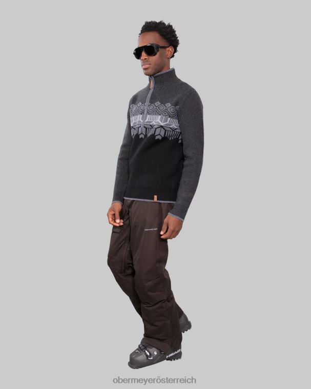 Brady Pullover mit halbem Reißverschluss Obermeyer Kohle R20L8464 Kleidung