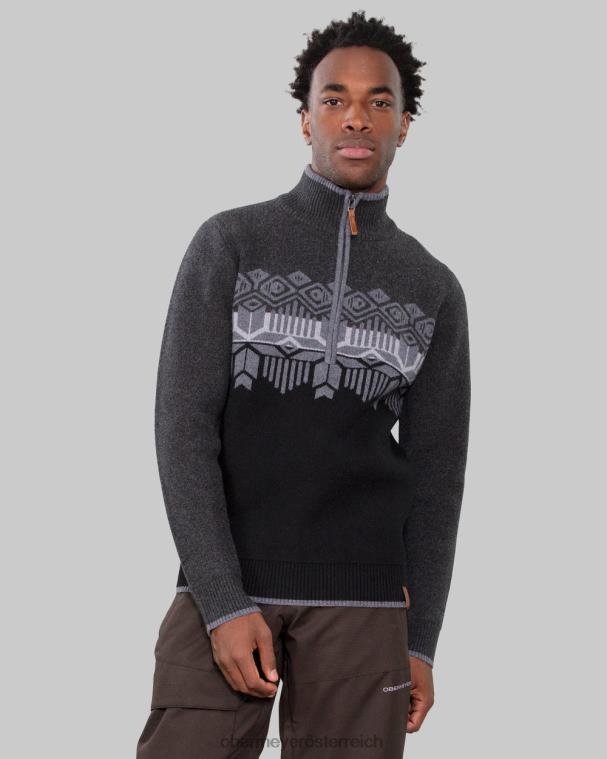 Brady Pullover mit halbem Reißverschluss Obermeyer Kohle R20L8464 Kleidung