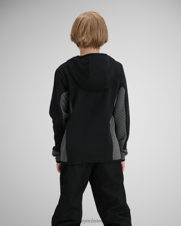Asher FLC Kapuzenpullover Obermeyer Schwarz R20L8668 Kleidung