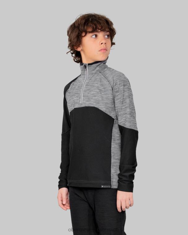 Transport 1/4 Reißverschluss Obermeyer Schwarz R20L8673 Kleidung